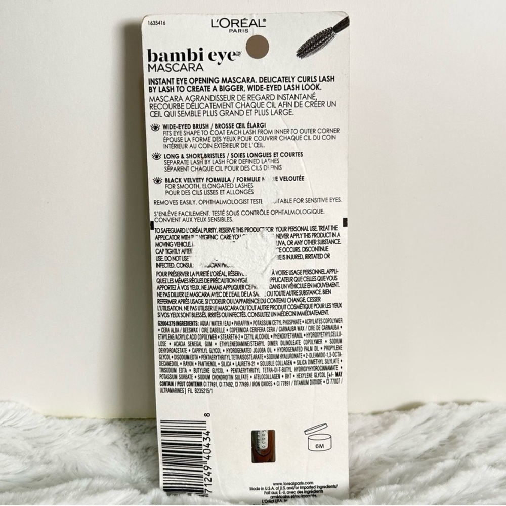 L'Oréal Paris Bambi Eye Mascara Bundle Two #402 Black Brown Volume Full Size NEW - Picture 5 of 5